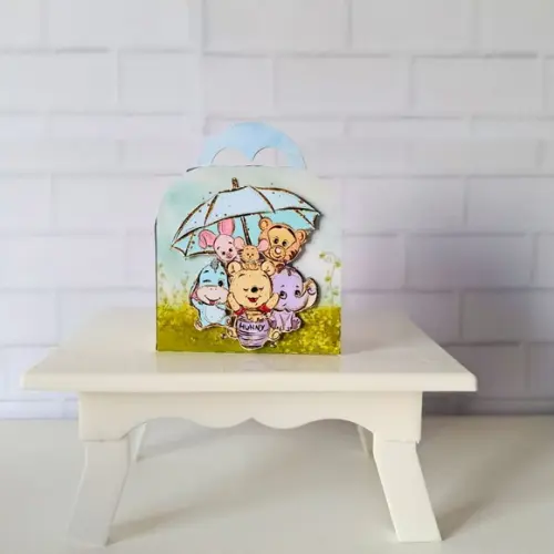 Caixa Maletinha Clássica Ursinho Pooh Cute Aquarela