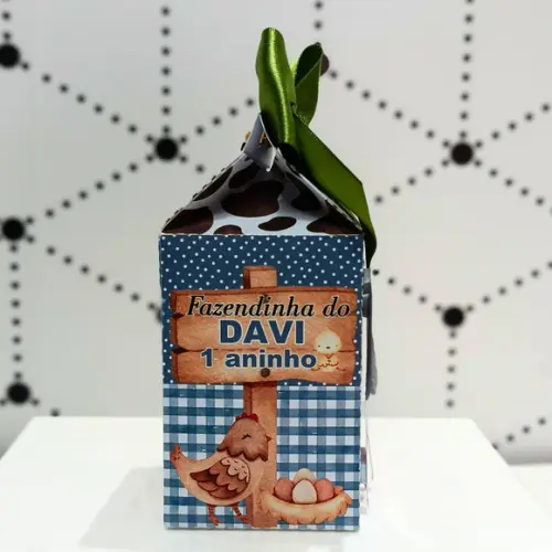 Caixa Milk Clássica Fazendinha Aquarela