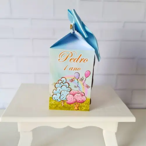 Caixa Milk Clássica Ursinho Pooh Cute Aquarela