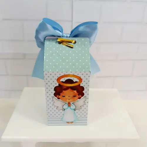 Caixa Milk Semi Luxo Batizado Menino