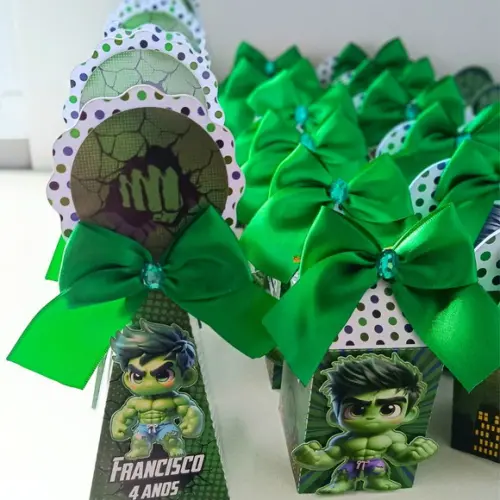 Kit Festa Clássico Hulk Cute 25 Peças