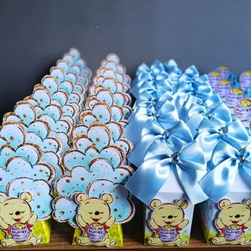 Kit Festa Clássico Ursinho Pooh Cute Aquarela 25 Peças
