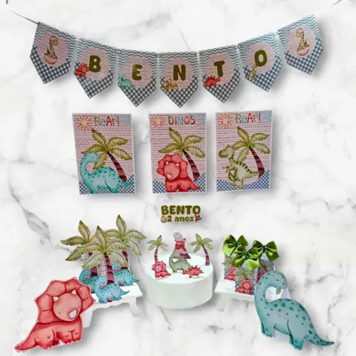 Kit Só Um Bolinho Dino Baby