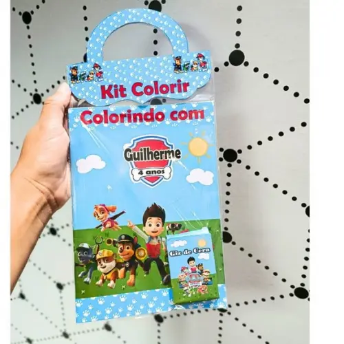 Livrinho de Colorir- Patrulha Canina com Giz de Cera