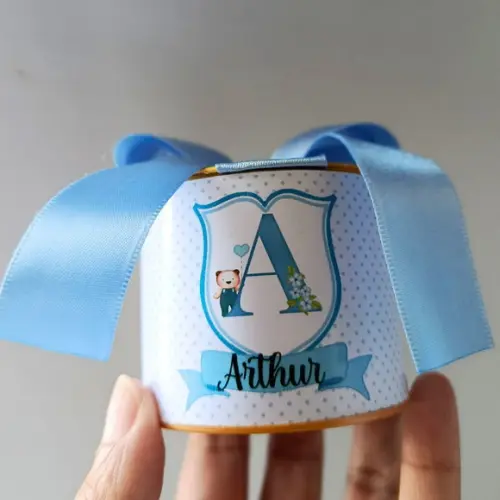 Mini Tubolata 5x6 Azul Serenity Maternidade com Brasão