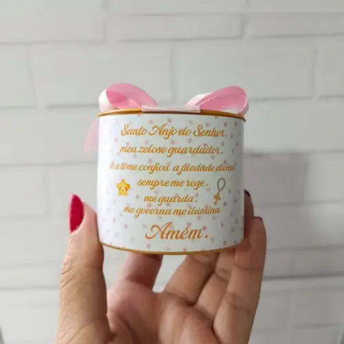 Mini Tubolatas 5x6 Personalizadas Batizado Menina