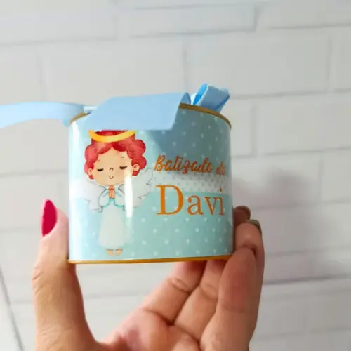 Mini Tubolatas 5x6 Personalizadas Batizado Menino