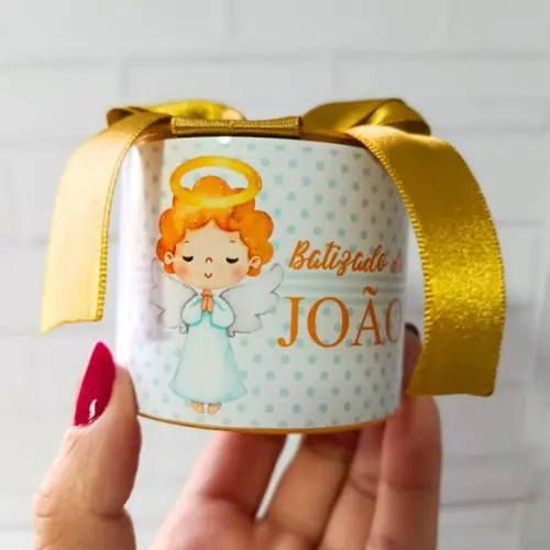 Mini Tubolatas 5x6 Personalizadas Batizado Menino