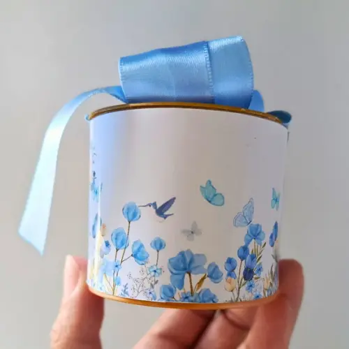 Mini Tubolatas 5x6 Personalizadas Casamento Azul Serenety