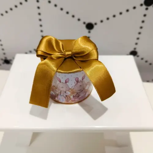 Mini Tubolatas 5x6 Personalizadas Páscoa Coelhinhos Dourado