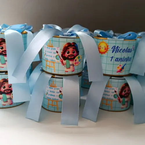 Mini Tubolatas Personalizadas o Maior Pintor do Mundo Azul