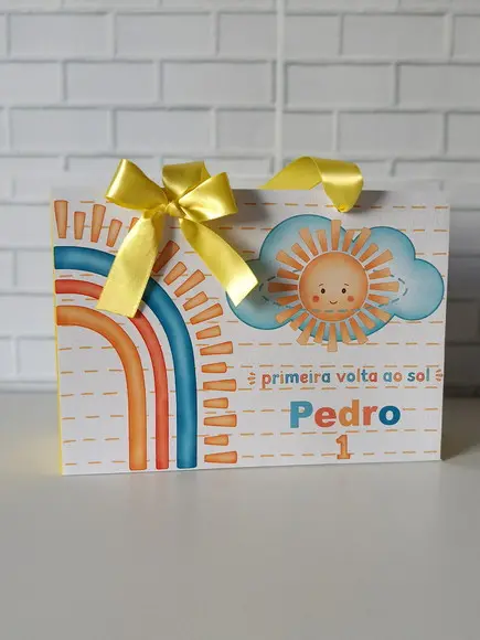 Sacola Personalizada (g )minha Primeira Volta ao Sol