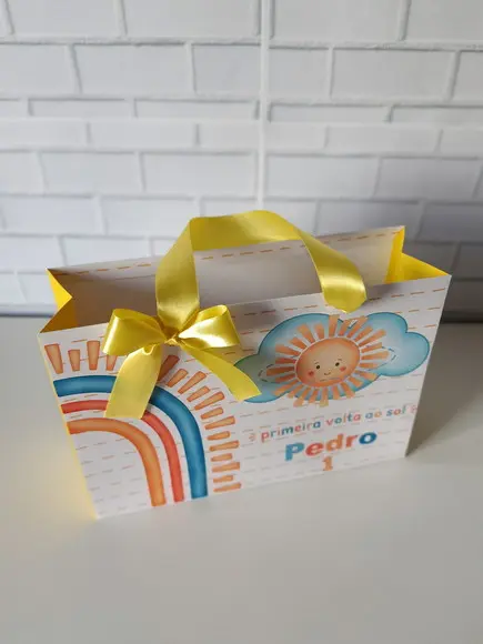 Sacola Personalizada (g )minha Primeira Volta ao Sol