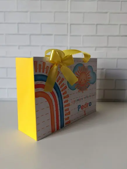 Sacola Personalizada (g )minha Primeira Volta ao Sol