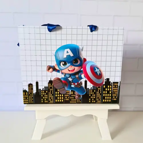 Sacolinha Personalizada (m 20x15 ) Capitão América Cute