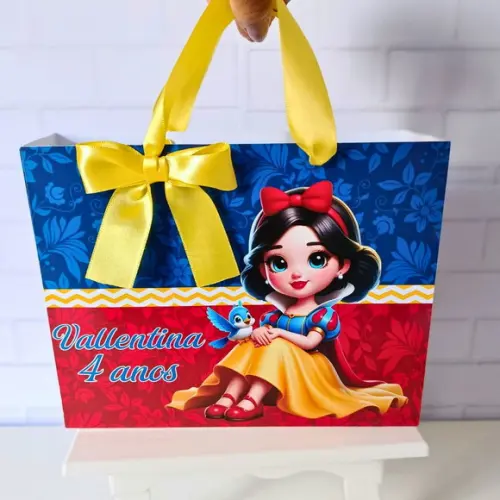 Sacolinha Personalizada (m 20x15 ) Branca de Neve