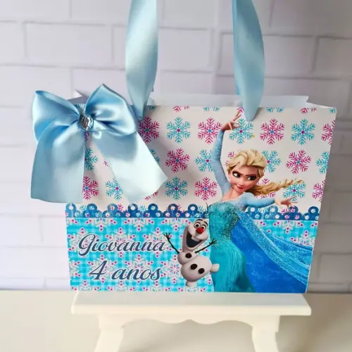 Sacolinha Personalizada (m 20x15 ) Frozen
