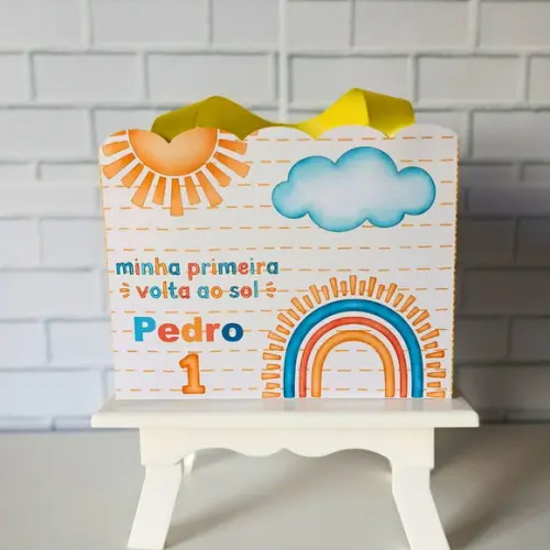 Sacolinha Personalizada (m) Minha Primeira Volta ao Sol