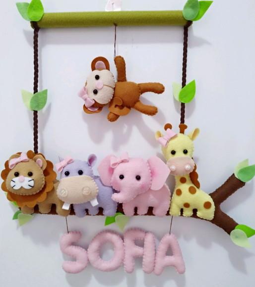 Enfeite de porta safari ( menino/menina)