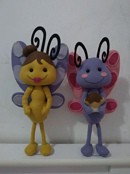 Kit 3 Borboletinha, Madrinha e Borboleto (30cm)