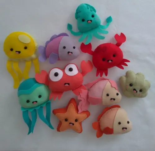 Bichinhos fundo do mar (cor à sua escolha)
