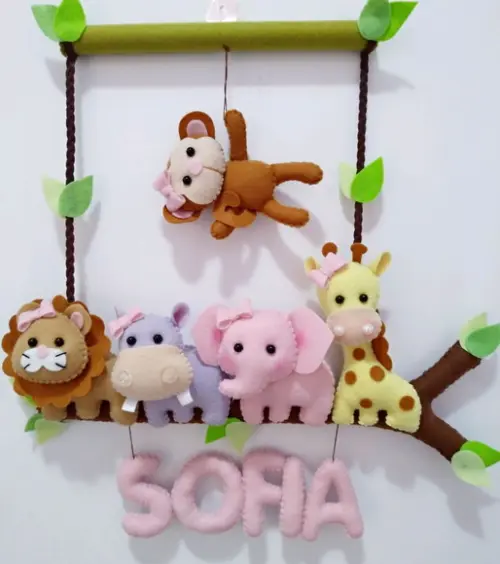 Enfeite de porta safari ( menino/menina)