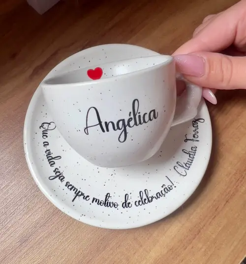 Xícara Personalizada Padrinhos de Casamento