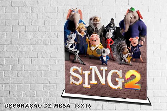 Centro de Mesa - Enfeite para Festa Sing 2 com 10 Unidades