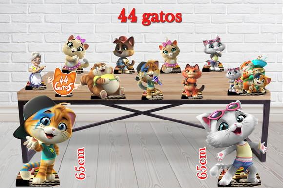 Display 44 gatos , totem enfeite de aniversario