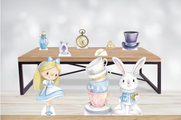 Display Alice no Pais das Maravilhas Aquarela, Enfeite Festa