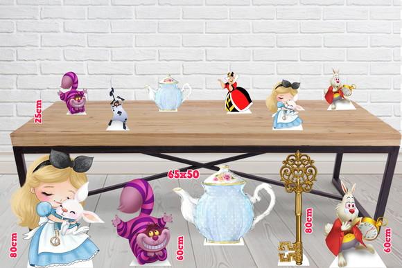 Display Alice no Pais das Maravilhas Cut para Festa