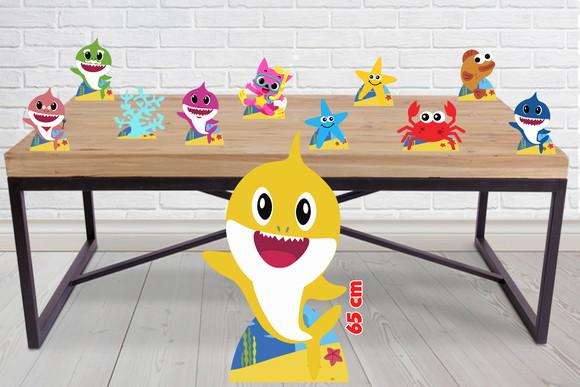 Display Baby Shark , Totem Enfeite De Aniversario