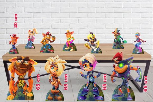 Display Crash Jogo , Kit Festa Totem Enfeite de Aniversario