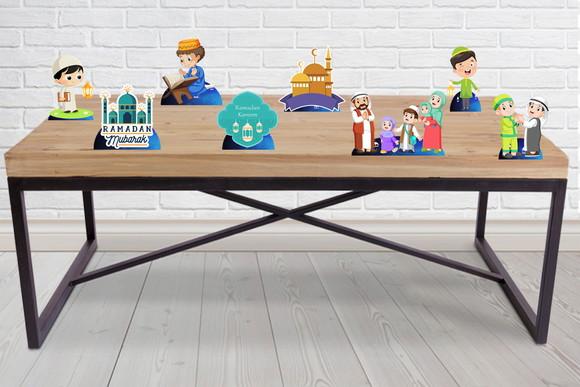Display de Mesa Ramadan, Totem Enfeite de Aniversario