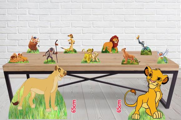 Display de mesa rei leão, totem enfeite de aniversario