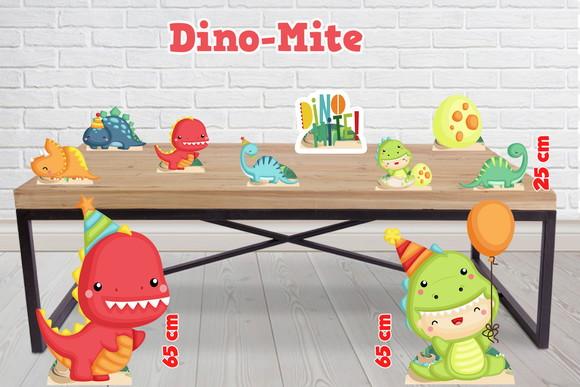 Display Dino-Mite , totem enfeite de aniversario