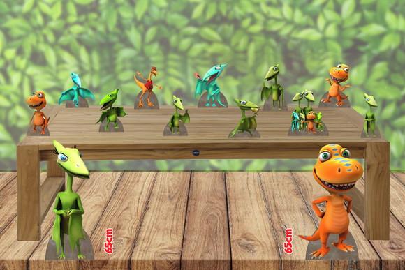Display dinotrem, totem enfeite de aniversario