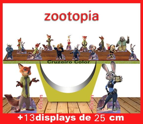Display Filme Zootopia, Totem Enfeite De Aniversario