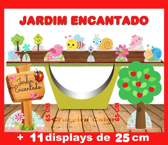 Display Jardim Encantado, Totem Enfeite para Festa