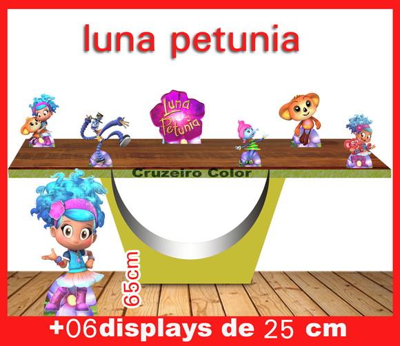 Display luna petunia, totem enfeite de aniversario
