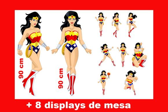 Display Mulher Maravilha, Totem Enfeite De Aniversario