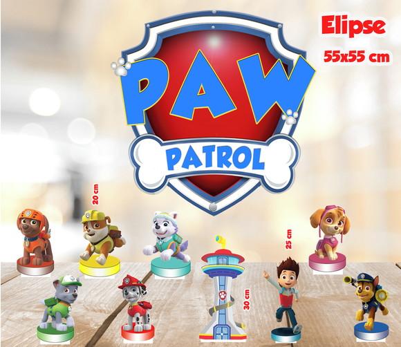 Display Patrulha Canina E Elipse 55x55 Em Mdf