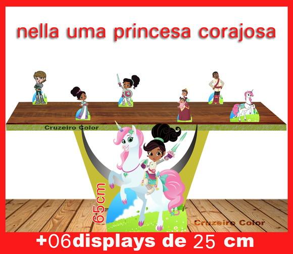 Display Princesa Nella, totem enfeite de aniversario