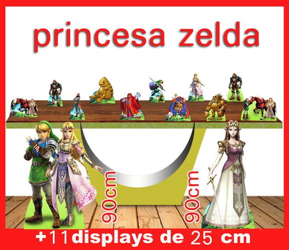 Display princesa zelda, totem enfeite de aniversario
