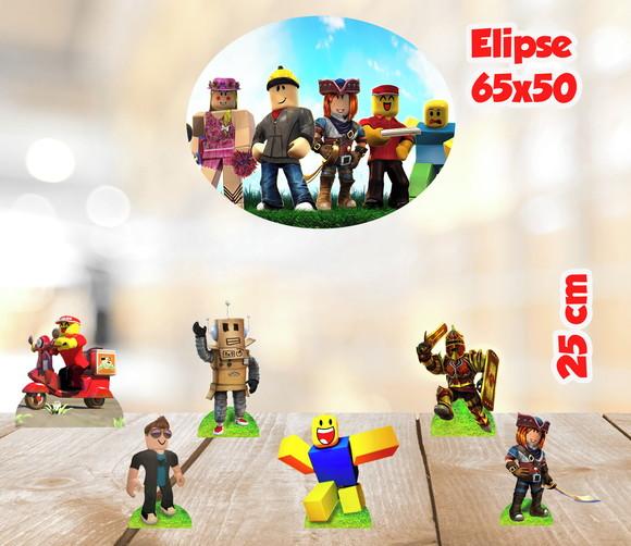 Display Roblox e Elipse 65x50 em mdf de 3mm