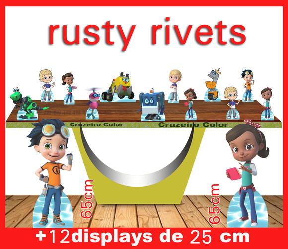 Display Rusty Rivets, Totem Enfeite De Aniversario