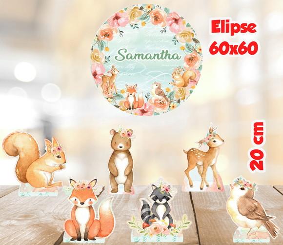 Displays Bicho Do Bosque E Elipse 60x60 Em Mdf De 3mm