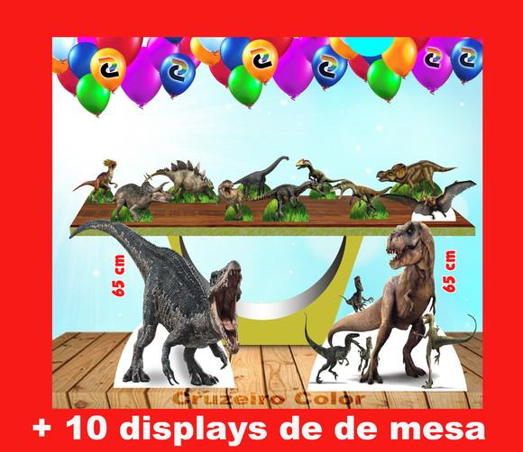 Kit Festa Dinossauro Diplays De Chão E Mesa