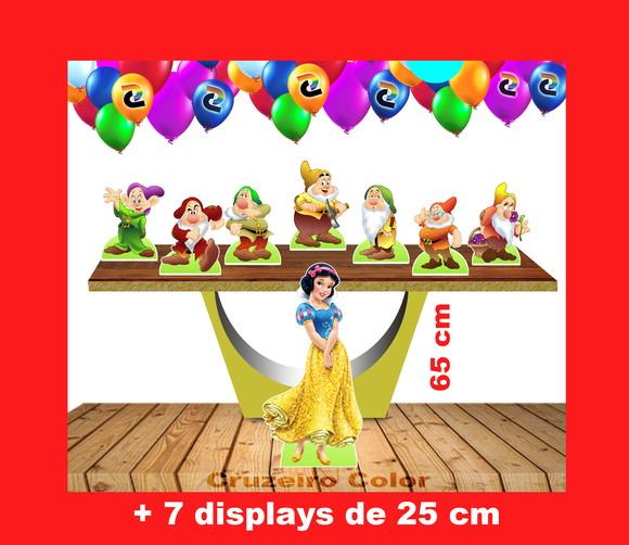 Kit Totem Branca De Neve 65 Cm E Displays De Mesa