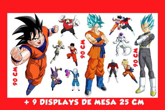 Kit Totem De Chão Dragon Ball Super E Displays De Mesa